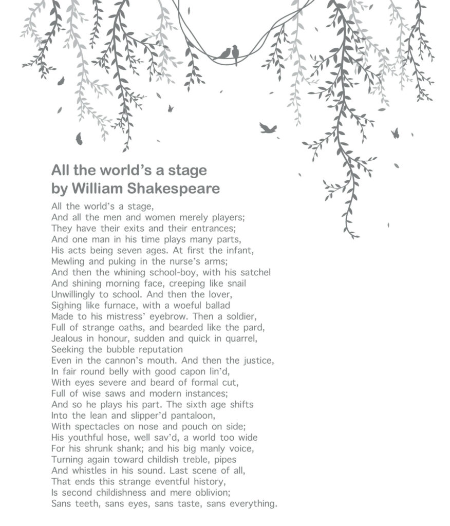 10 Best Poetries Everyone Should Read - All the world’s a stage by William Shakespeare