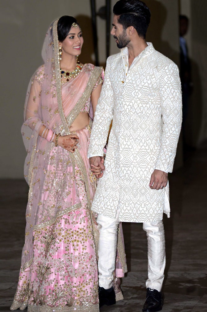 10 Bollywood Weddings: Celebrity Couples that left us Awestruck - Shahid Kapoor and Mira Rajput Wedding