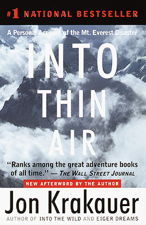 Outdoor Adventure Books - Into Thin Thin Air by Jon Krakauer