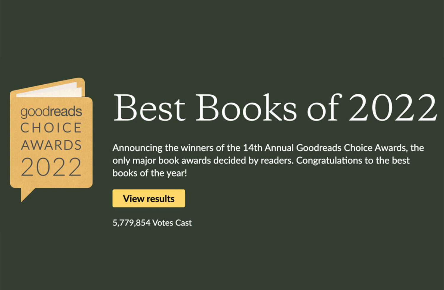 The 2022 Goodreads Choice Awards Winners Announced